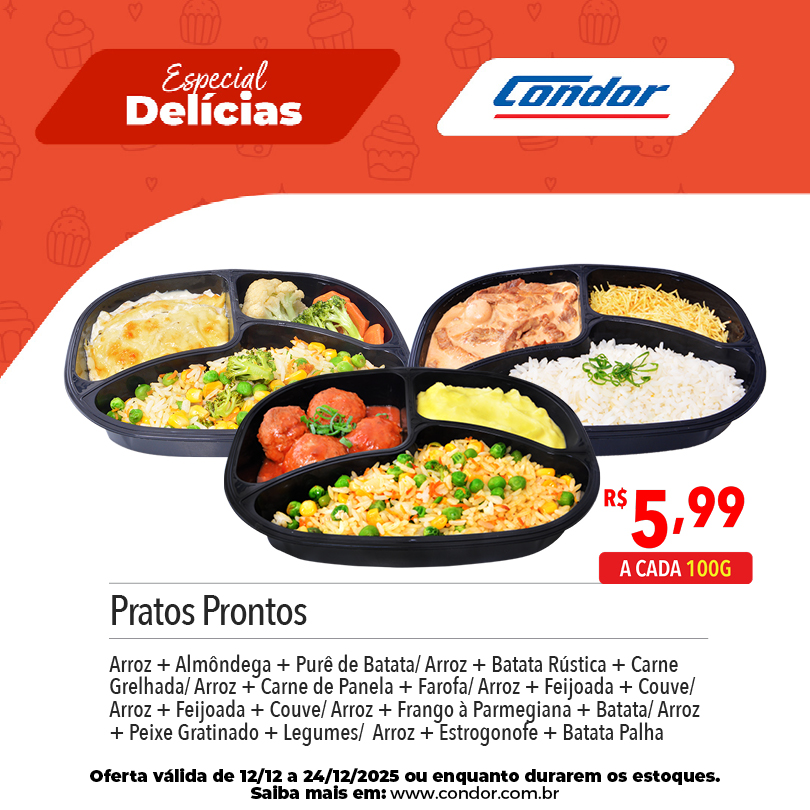 3554_CARROSSEL_FACEBOOK_DELICIAS CONDOR_OFERTAS_WEB_12-12 a 24-11-20258